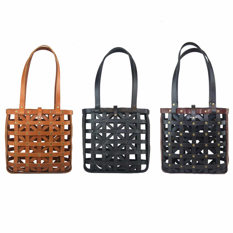 Leather Weave Tote